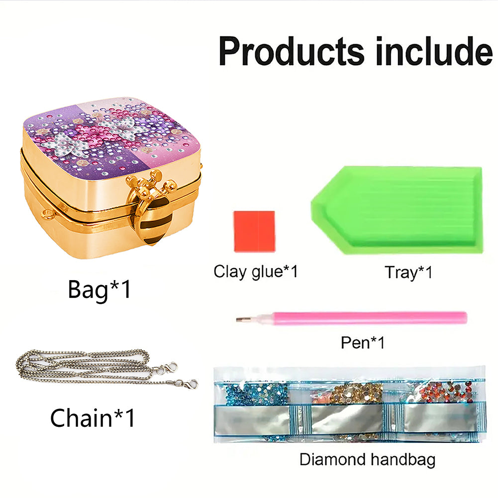 DIY Diamond Painting Small Shoulder Bag Portable Cosmetic Pouch Envelope Clutch