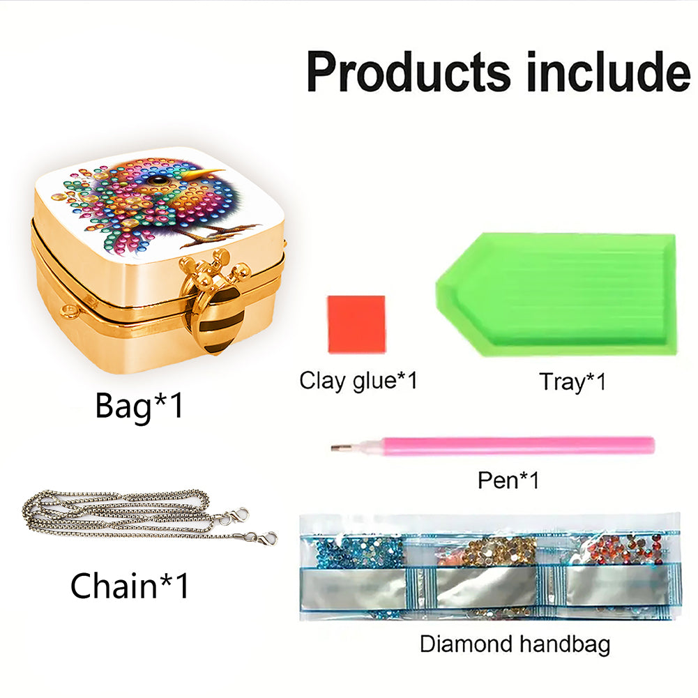 DIY Diamond Painting Small Shoulder Bag Portable Cosmetic Pouch Envelope Clutch