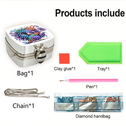 DIY Diamond Painting Small Shoulder Bag Portable Cosmetic Pouch Envelope Clutch