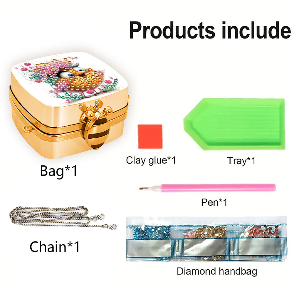 DIY Diamond Painting Small Shoulder Bag Portable Cosmetic Pouch Envelope Clutch