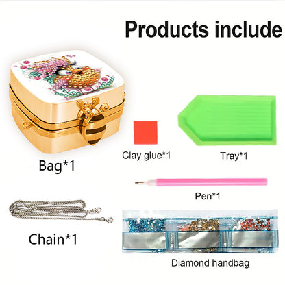 DIY Diamond Painting Small Shoulder Bag Portable Cosmetic Pouch Envelope Clutch