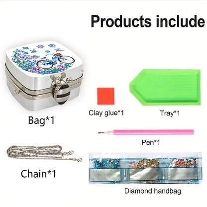 DIY Diamond Painting Small Shoulder Bag Portable Cosmetic Pouch Envelope Clutch