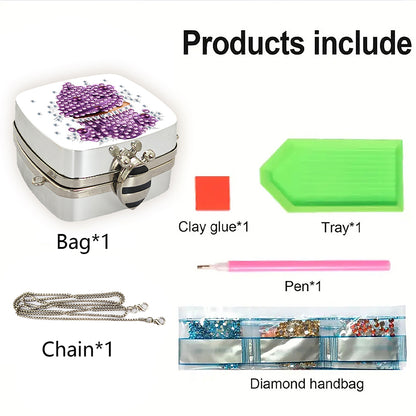 DIY Diamond Painting Small Shoulder Bag Portable Cosmetic Pouch Envelope Clutch