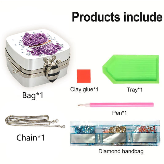 DIY Diamond Painting Small Shoulder Bag Portable Cosmetic Pouch Envelope Clutch