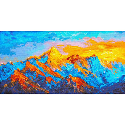 Sunlight On The Golden Mountain - Full Square Drill Diamond Painting 80*40CM