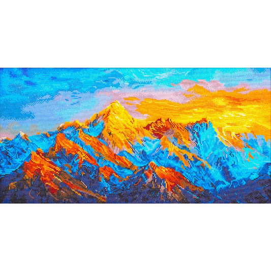 Sunlight On The Golden Mountain - Full Square Drill Diamond Painting 80*40CM