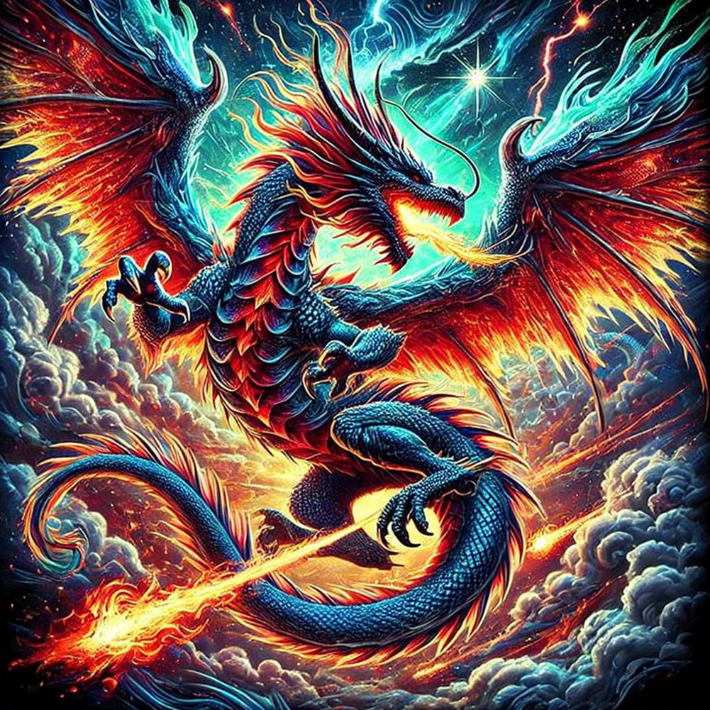Dragon - Full Round Drill Diamond Painting 40*40CM