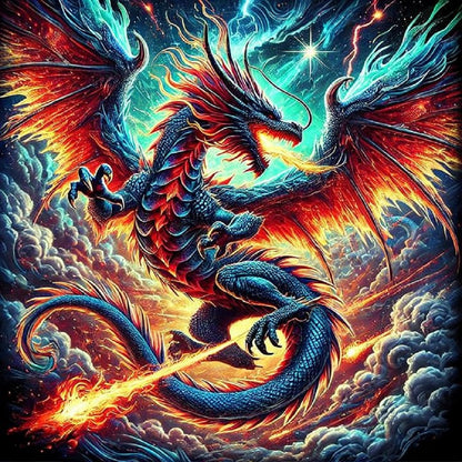 Dragon - Full Round Drill Diamond Painting 40*40CM