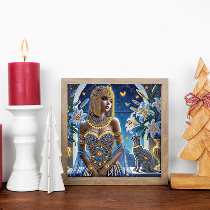Elegant Egyptian Beauty - Special Shaped Drill Diamond Painting 30*30CM
