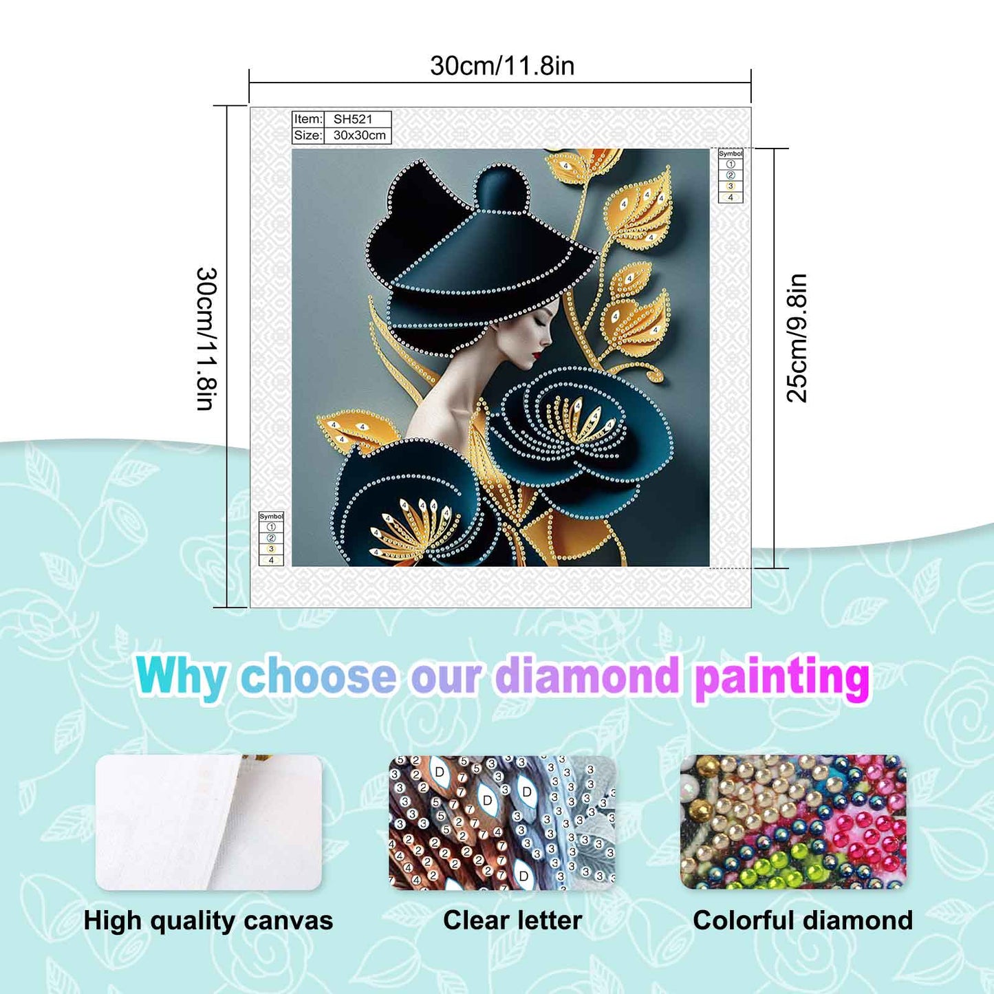Elegant Dancing Beauty - Special Shaped Drill Diamond Painting 30*30CM