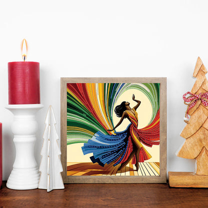 Elegant Dancing Beauty - Special Shaped Drill Diamond Painting 30*30CM