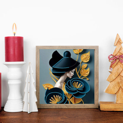 Elegant Beauty - Special Shaped Drill Diamond Painting 30*30CM