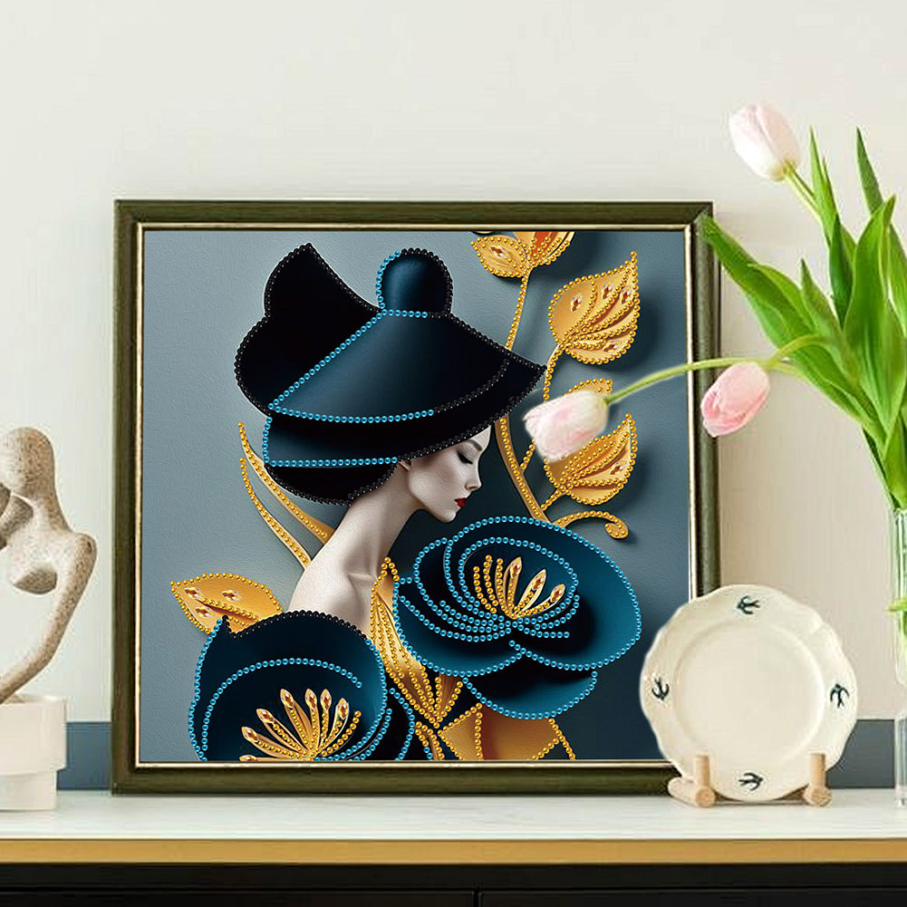 Elegant Beauty - Special Shaped Drill Diamond Painting 30*30CM