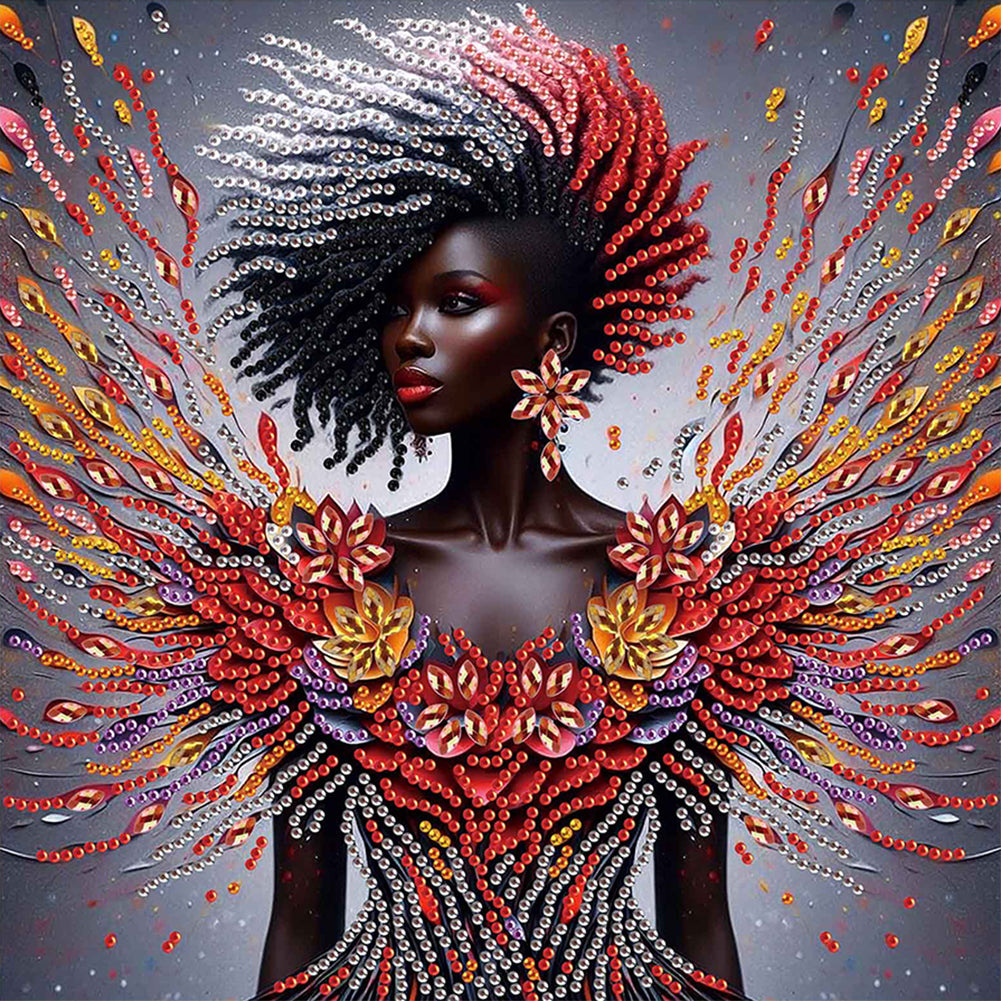 Elegant Black Beauty - Special Shaped Drill Diamond Painting 30*30CM