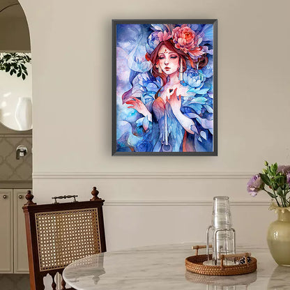 Flower Goddess - Full Round Drill Diamond Painting 30*40CM