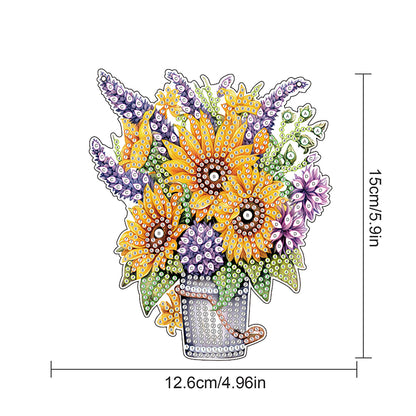 2pcs 2D Flat DIY Diamond Art Pendant Diamond Painting Set Wall Door Decoration