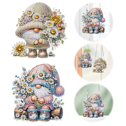 2pcs 2D Flat DIY Diamond Art Pendant Diamond Painting Set Wall Door Decoration