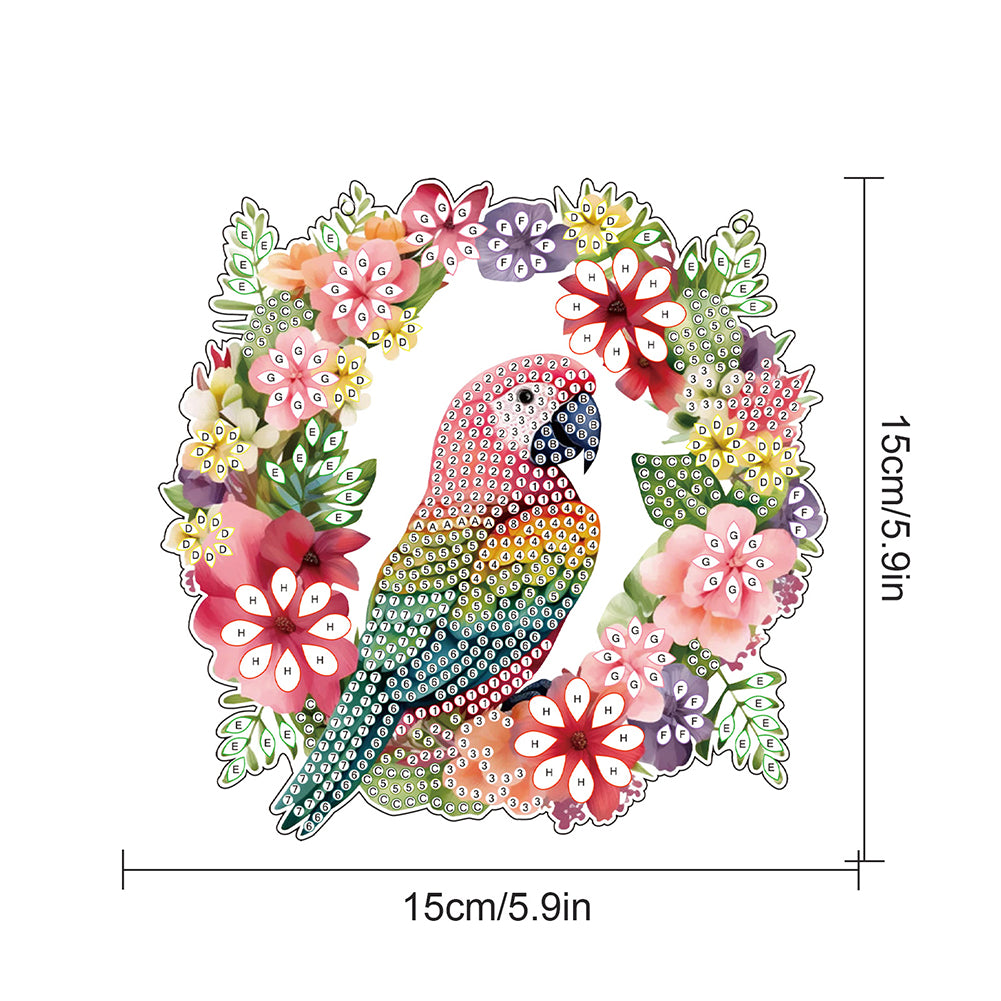2pcs 2D Flat DIY Diamond Art Pendant Diamond Painting Set Wall Door Decoration