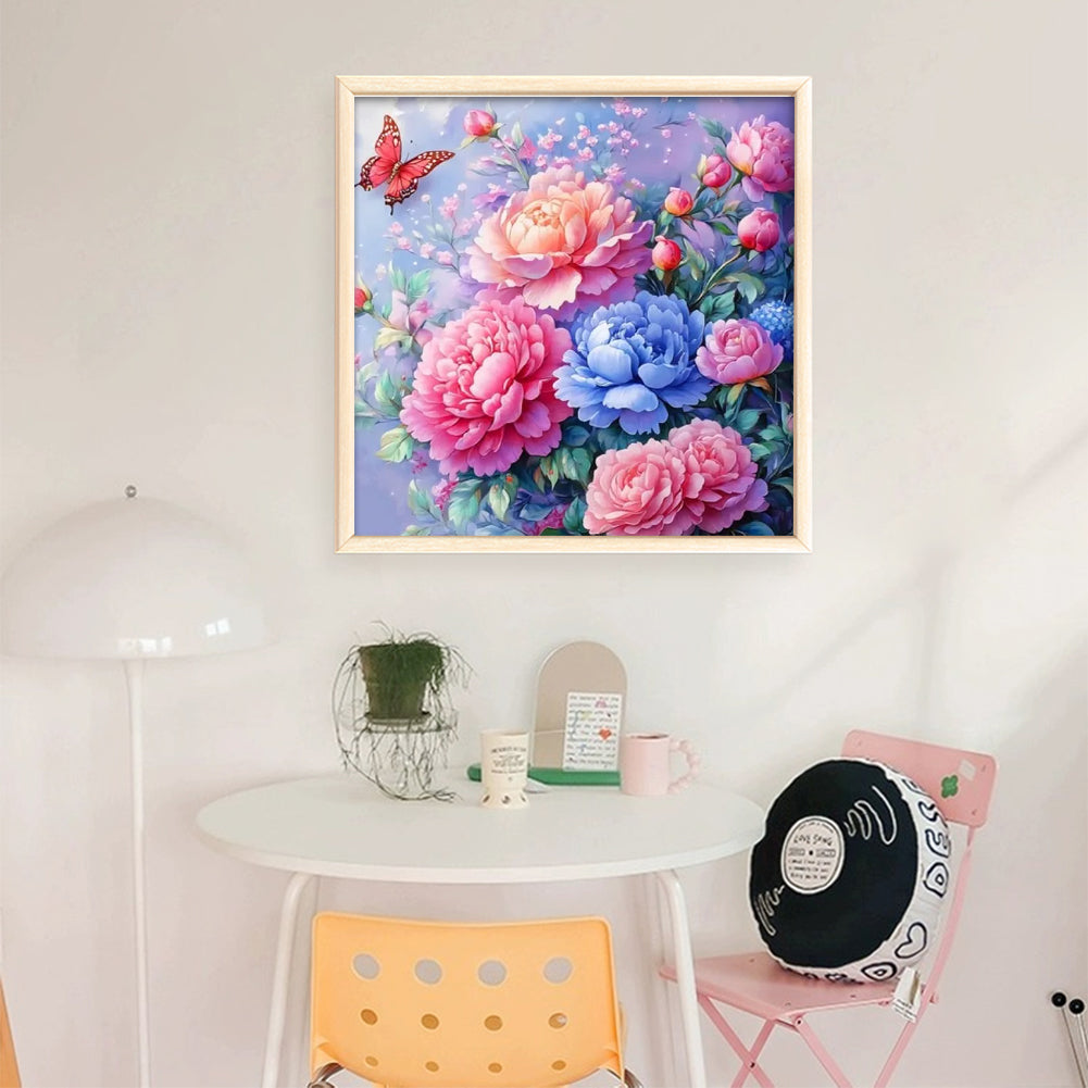 Peony - 11CT Stamped Cross Stitch 50*50CM