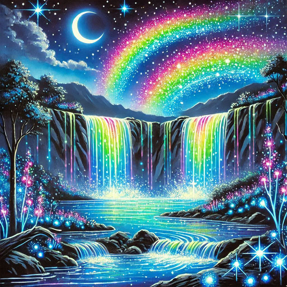 Dream Waterfall - Full Round Drill Diamond Painting 50*50CM
