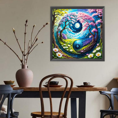 Dreamlike Tai Chi Scenery - Full Round Drill Diamond Painting 50*50CM
