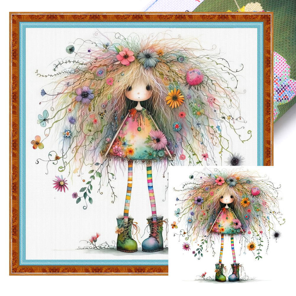 Girls - 11CT Stamped Cross Stitch 40*40CM