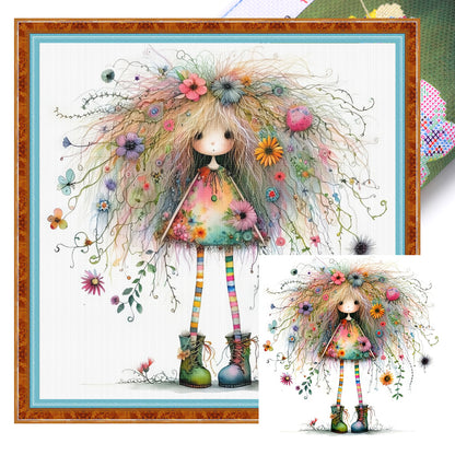 Girls - 11CT Stamped Cross Stitch 40*40CM