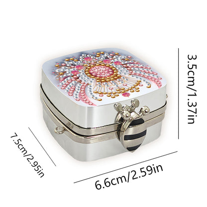 Peacock Diamond Art Storage Case Diamond Painting Mirror Organizer Box for Women