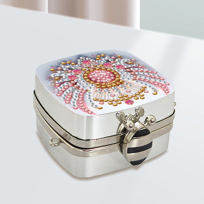 Peacock Diamond Art Storage Case Diamond Painting Mirror Organizer Box for Women