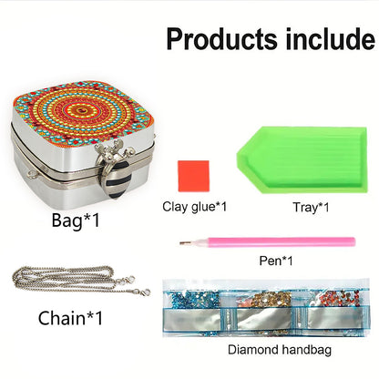 Peacock Diamond Art Storage Case Diamond Painting Mirror Organizer Box for Women