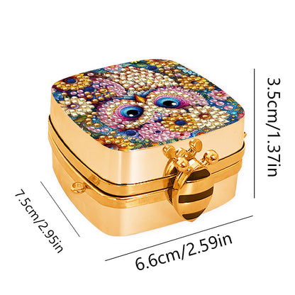 Peacock Diamond Art Storage Case Diamond Painting Mirror Organizer Box for Women