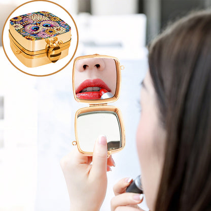 Peacock Diamond Art Storage Case Diamond Painting Mirror Organizer Box for Women