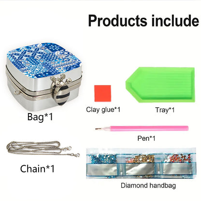 Peacock Diamond Art Storage Case Diamond Painting Mirror Organizer Box for Women