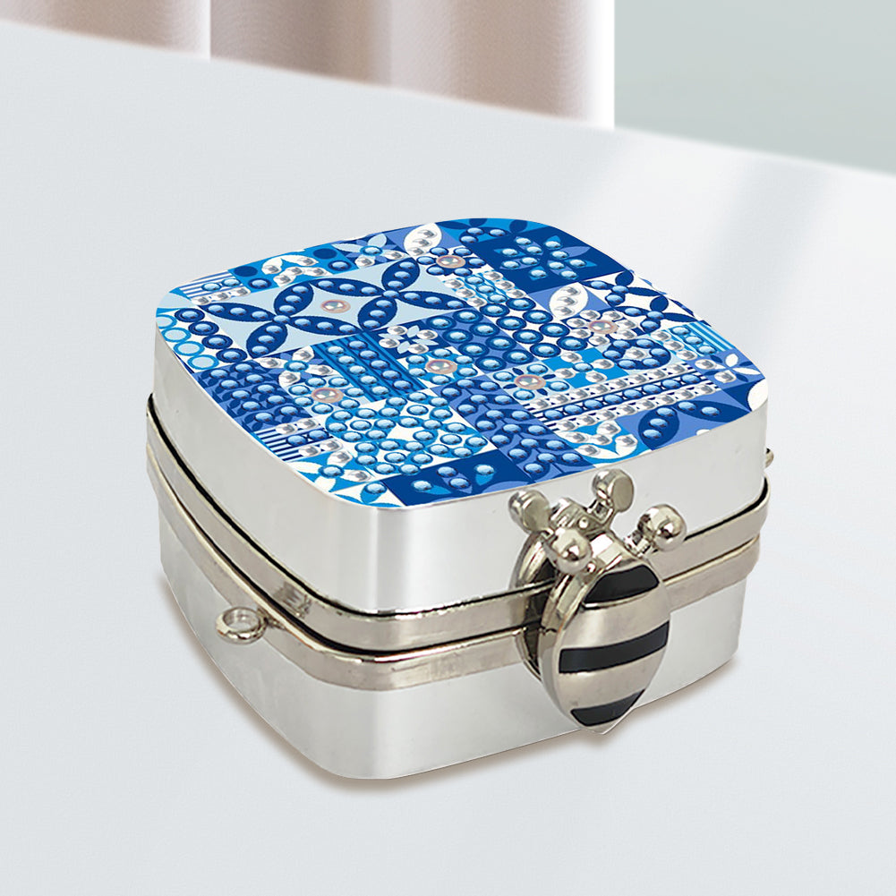 Peacock Diamond Art Storage Case Diamond Painting Mirror Organizer Box for Women