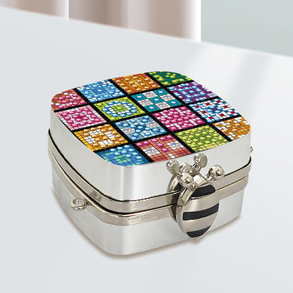 Peacock Diamond Art Storage Case Diamond Painting Mirror Organizer Box for Women