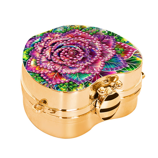 2Pcs Succulent Diamond Art Storage Case Rhinestone Jewelry Box 5D Diy Coin Purse