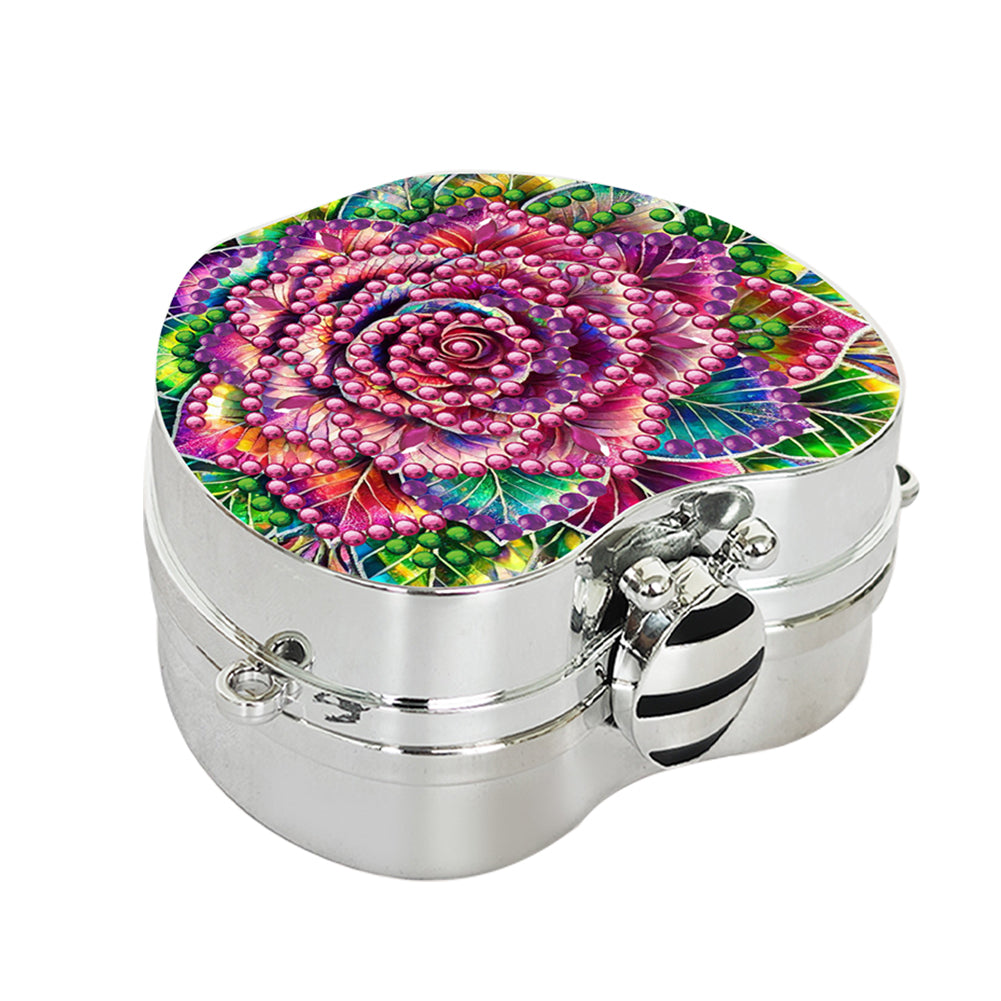 2Pcs Succulent Diamond Art Storage Case Rhinestone Jewelry Box 5D Diy Coin Purse