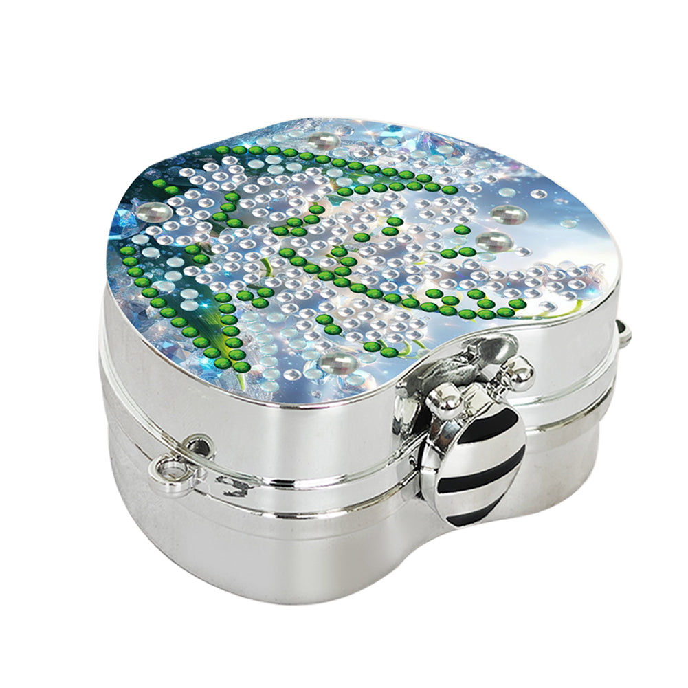 2Pcs Succulent Diamond Art Storage Case Rhinestone Jewelry Box 5D Diy Coin Purse