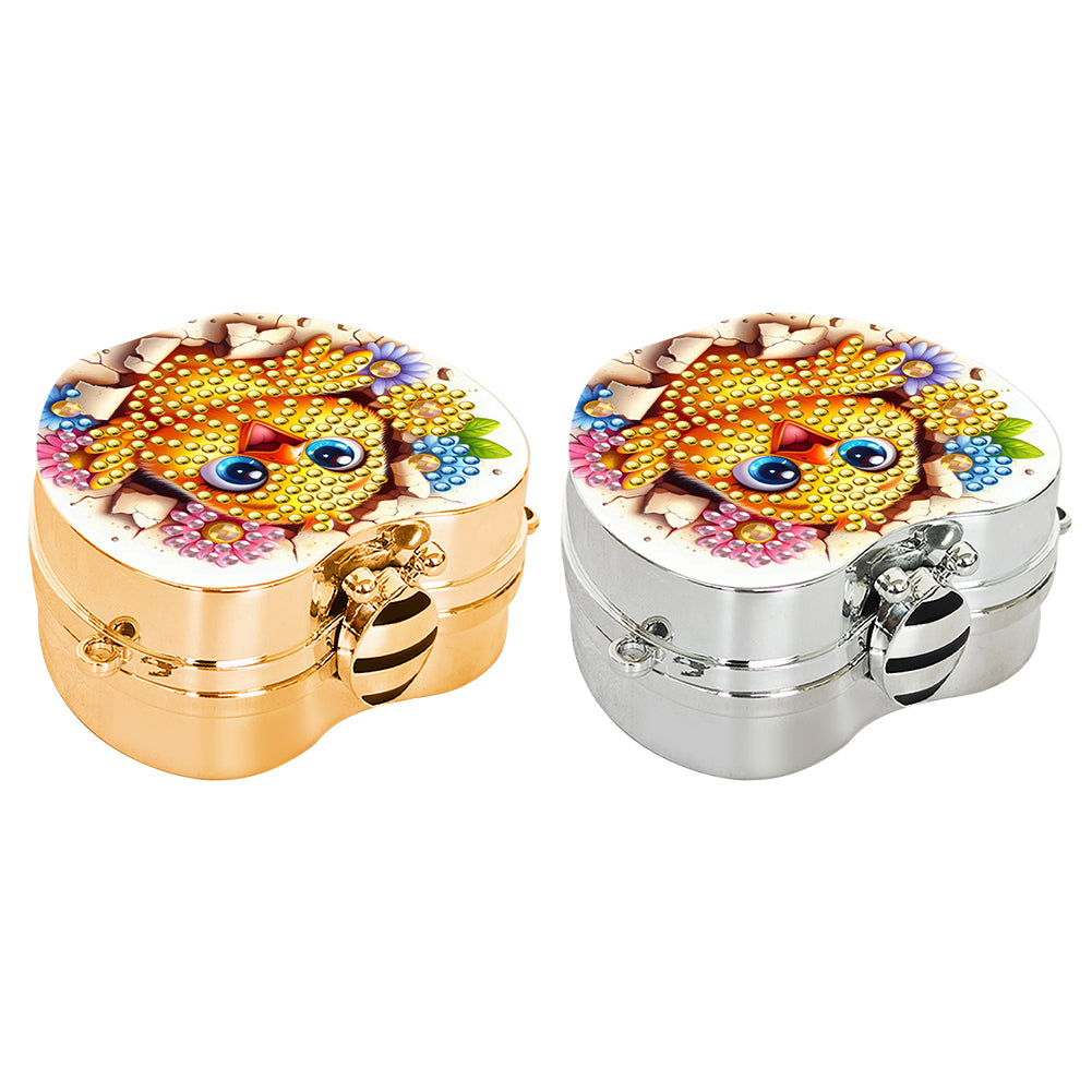 2Pcs Succulent Diamond Art Storage Case Rhinestone Jewelry Box 5D Diy Coin Purse