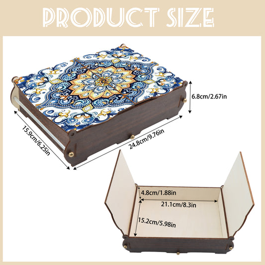 Diamond Painting Storage Box DIY 5D Diamond Painting Jewelry Box for Women Girls