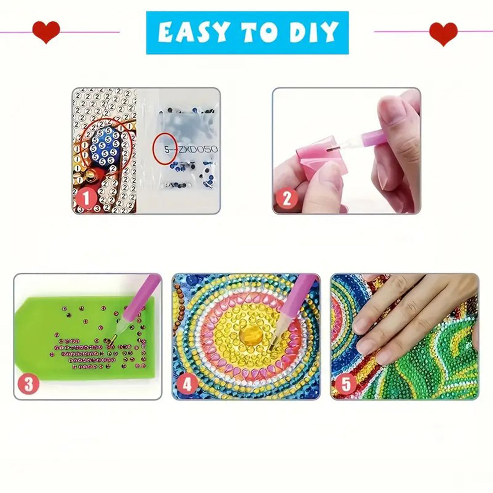 Diamond Painting Storage Box DIY 5D Diamond Painting Jewelry Box for Women Girls