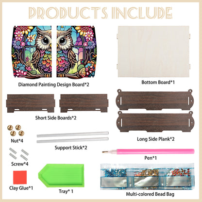 Diamond Painting Storage Box DIY 5D Diamond Painting Jewelry Box for Women Girls