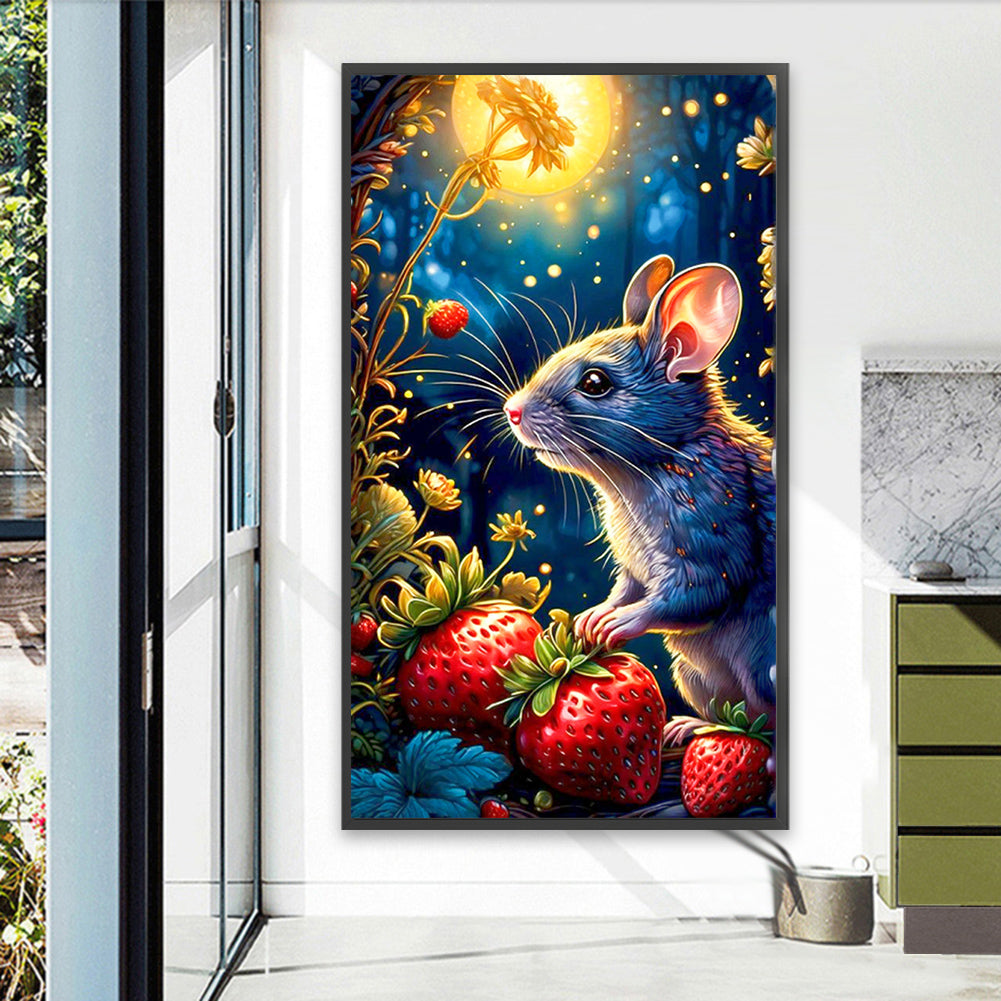 Moon Mouse - Full AB Round Drill Diamond Painting 40*70CM