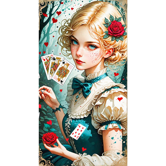 Girl Alice - Full AB Round Drill Diamond Painting 40*75CM