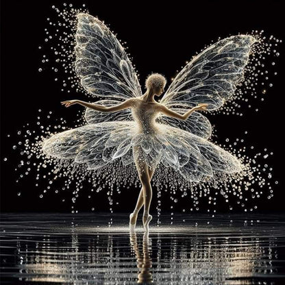 Butterfly Girl - Full Round Drill Diamond Painting 40*40CM