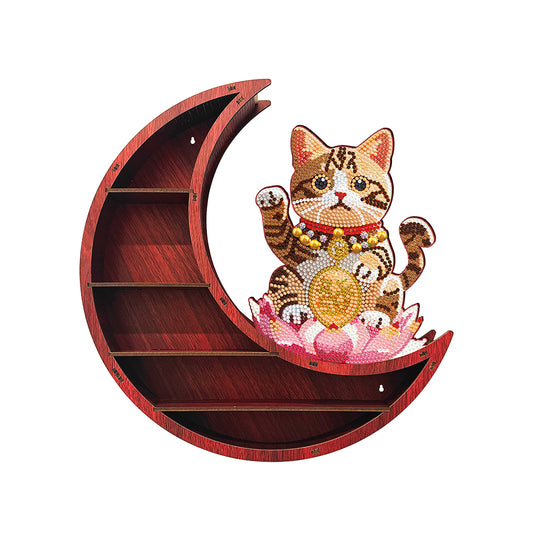 Lunar Design DIY Diamond Painting Wall Shelf 5D Diamond Embroidery Painting Kit