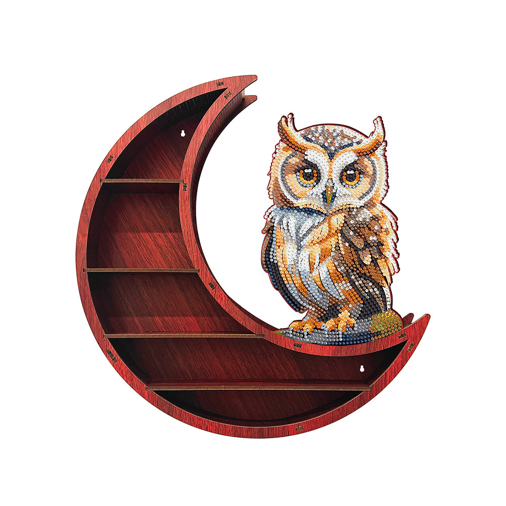 Lunar Design DIY Diamond Painting Wall Shelf 5D Diamond Embroidery Painting Kit