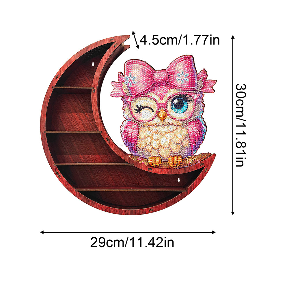 Lunar Design DIY Diamond Painting Wall Shelf 5D Diamond Embroidery Painting Kit