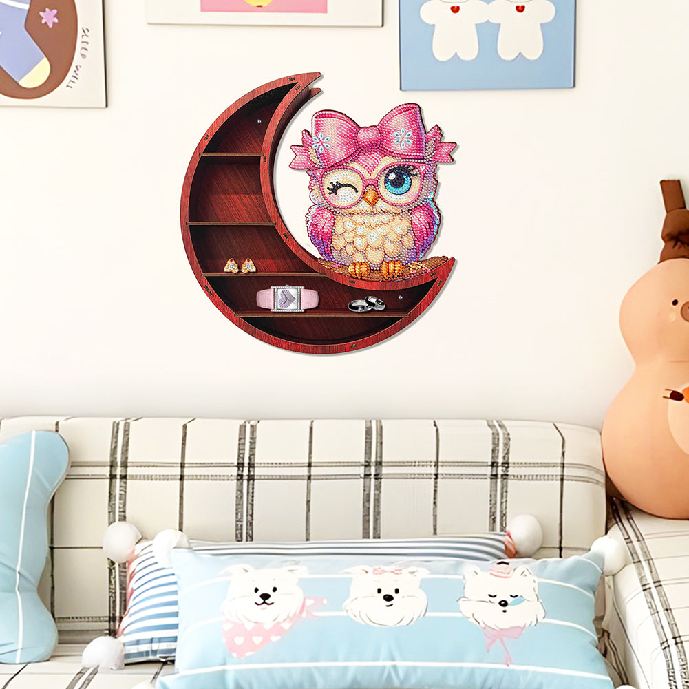 Lunar Design DIY Diamond Painting Wall Shelf 5D Diamond Embroidery Painting Kit