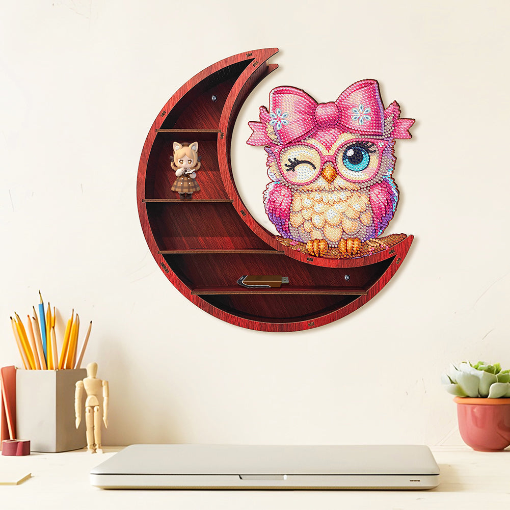 Lunar Design DIY Diamond Painting Wall Shelf 5D Diamond Embroidery Painting Kit